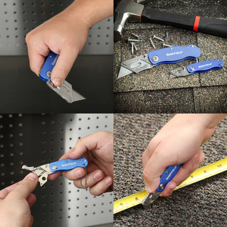 Sheffield 12117 Folding Lock Back® Utility Knives - 2 Pack Additional Image 8