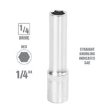 OEMTOOLS 22258 1/4 Inch Drive 6 Pt. Deep Socket (1/4 Inch) Additional Image 1