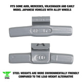 OEMTOOLS 23293 40 gm. EN Style Steel Wheel Weight - 1 Box of 25 Additional Image 1