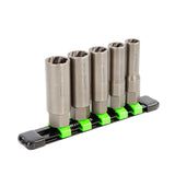 OEMTOOLS 22993 5 Piece Spiral Type Deep Extractor Set on Aluminum Rail Main Image