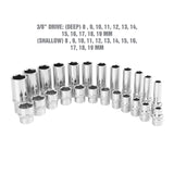 OEMTOOLS 22963 24 Piece 3/8in. Drive Socket Set (Metric) Additional Image 3