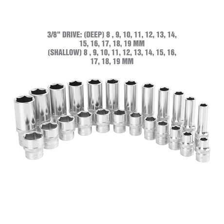 OEMTOOLS 22963 24 Piece 3/8in. Drive Socket Set (Metric) Additional Image 3