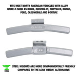 OEMTOOLS 23263 3.0 oz. MC Style Steel Wheel Weight - 1 Box of 25 Additional Image 1