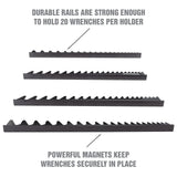 OEMTOOLS 22219 40 Wrench Magnetic Organizing Rails-Black Additional Image 2