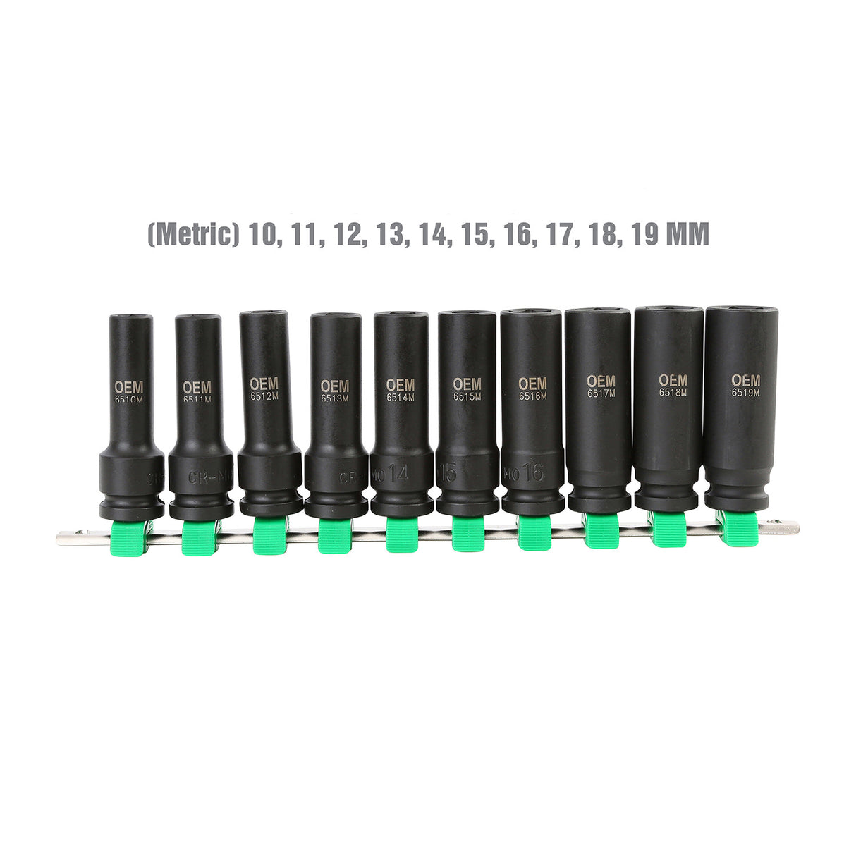 OEMTOOLS 25592 10 Piece 1/2 Inch Deep Impact Socket Set - Metric Additional Image 2