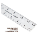 Mayes 10186 Straight Edge Aluminum Ruler (12 Inch x 1 Inch) Additional Image 2