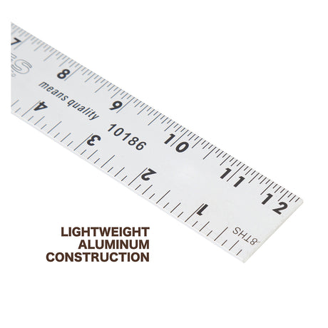 Mayes 10186 Straight Edge Aluminum Ruler (12 Inch x 1 Inch) Additional Image 2