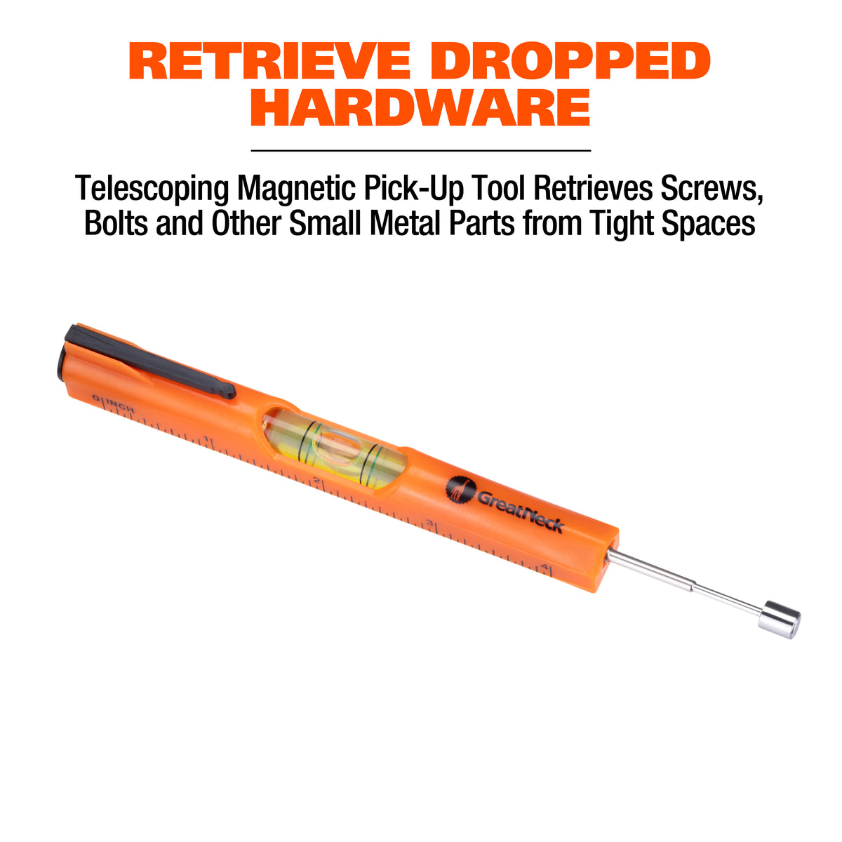GreatNeck  75166 Magnetic Pocket Level and Pick-up Tool Additional Image 3