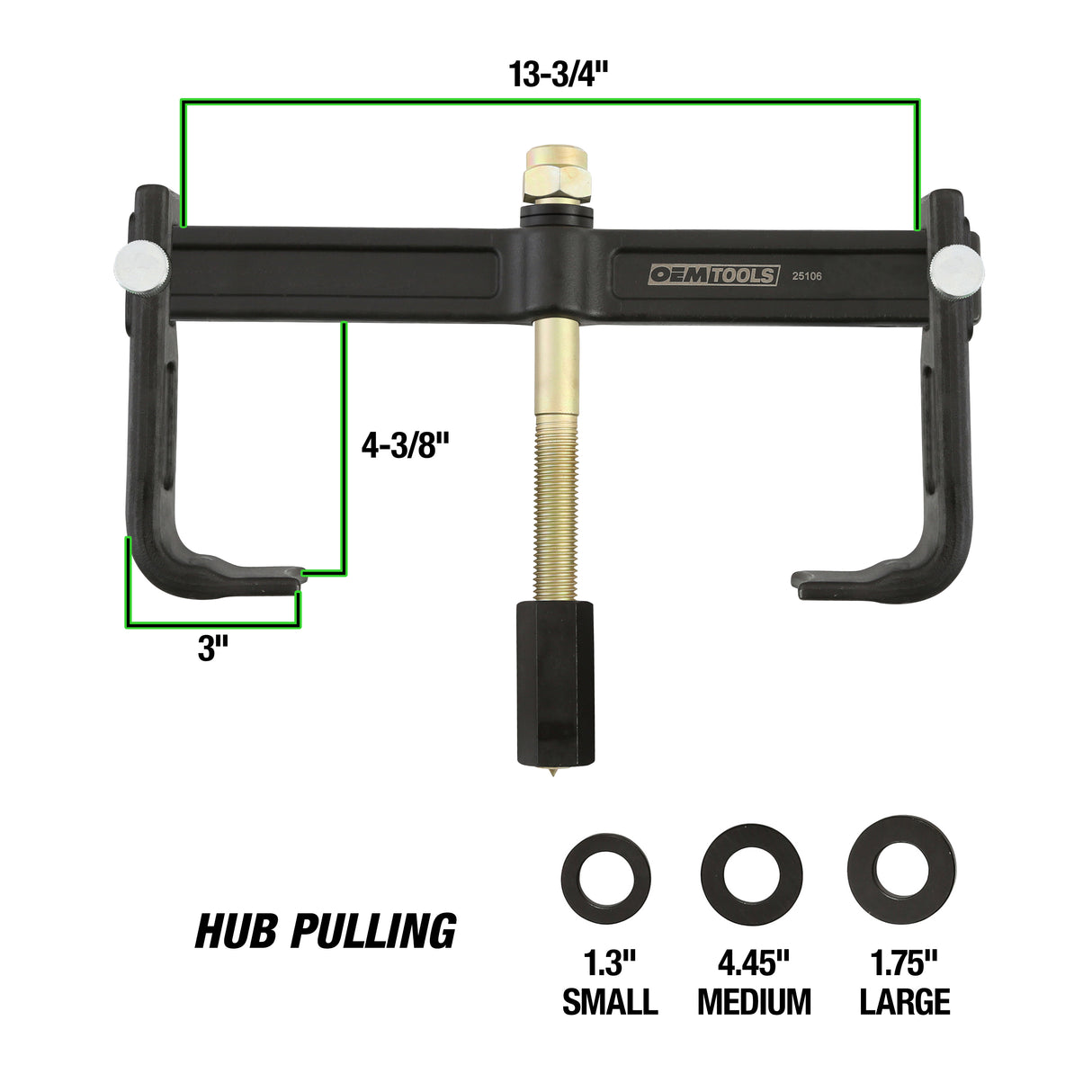 OEMTOOLS­ 25106 Brake Drum Hub and Rotor Puller Additional Image 2