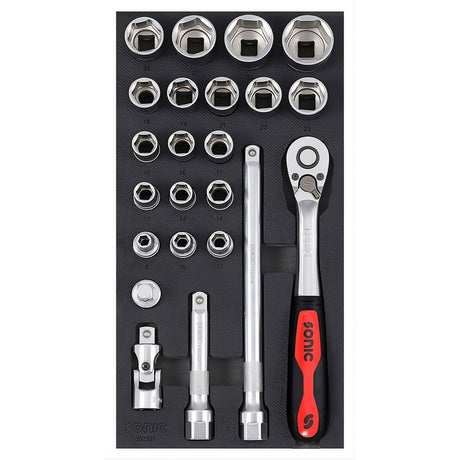 Sonic Tools 302301 Metric Socket 23 Pc. Set 1/2'' Drive Main Image