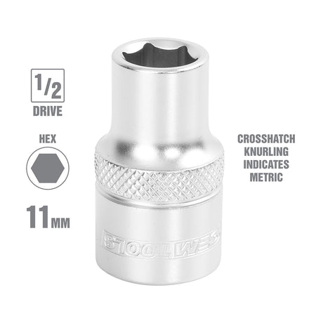 OEMTOOLS 22391 11 mm 1/2 Inch Drive Socket Additional Image 1