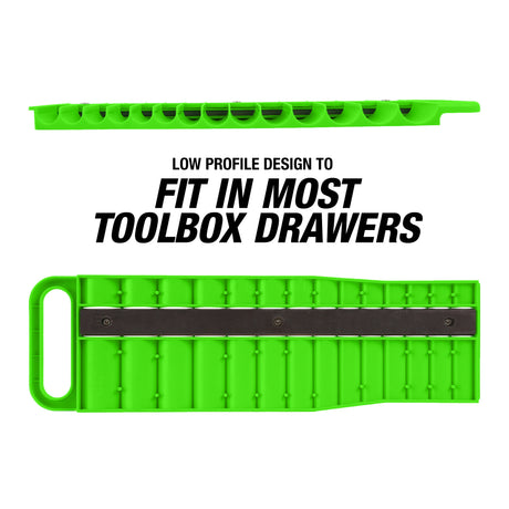 OEMTOOLS 23118 Portable Magnetic Socket Organizer 1/2in. Drive - Green Additional Image 4