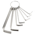 GreatNeck HKR7C Hex Key Wrench Set (7 Piece SAE) on Key Ring Main Image
