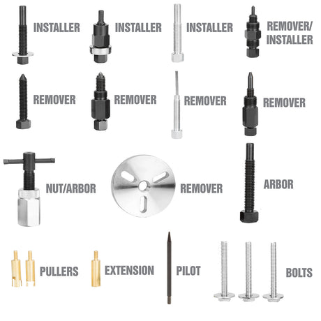 OEMTOOLS 37150 Deluxe A/C Clutch Hub Puller and Installer Additional Image 3