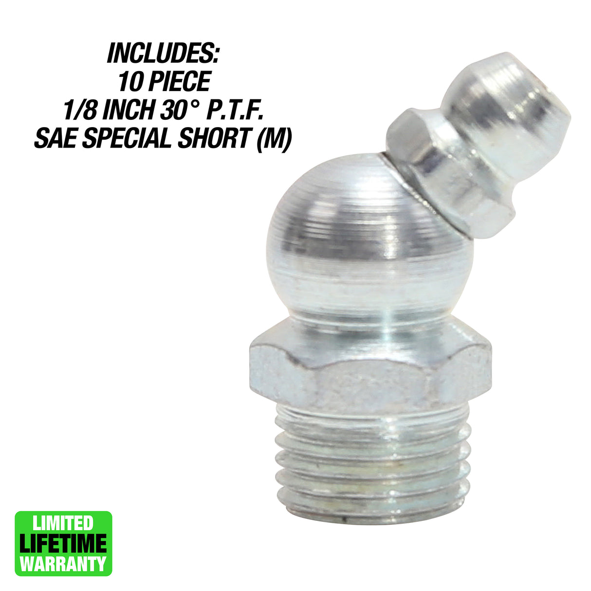 OEMTOOLS 25791 1/8 Inch 30° PTF Grease Fittings (10 Pack) Additional Image 1