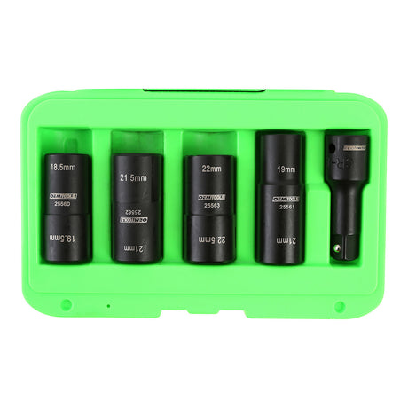 OEMTOOLS 25555 5 Piece 1/2in. Drive Flip Lug Nut Socket Set Additional Image 2