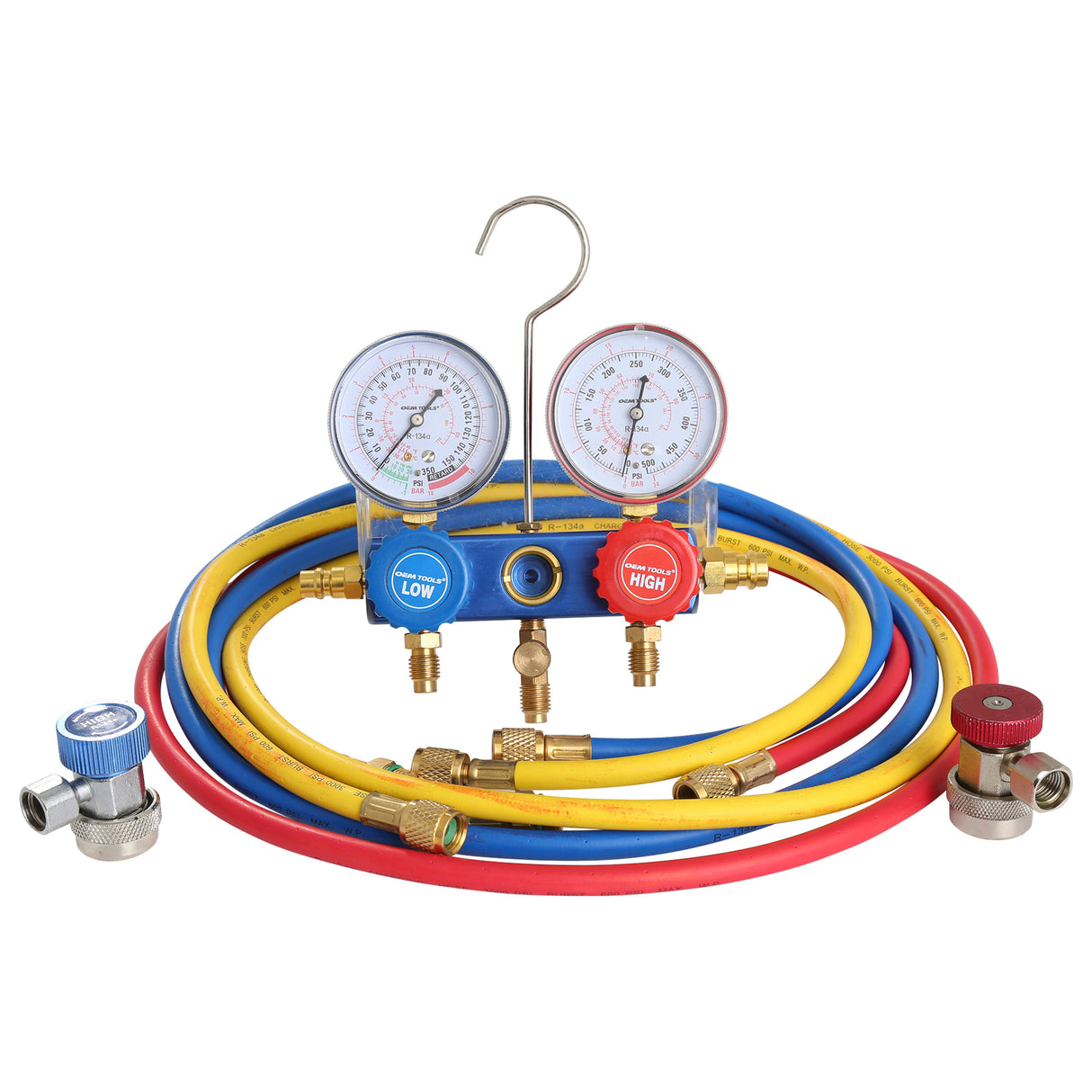 OEMTOOLS 24527 R134a Extruded Aluminum A/C Manifold Gauge and Hose Set Main Image