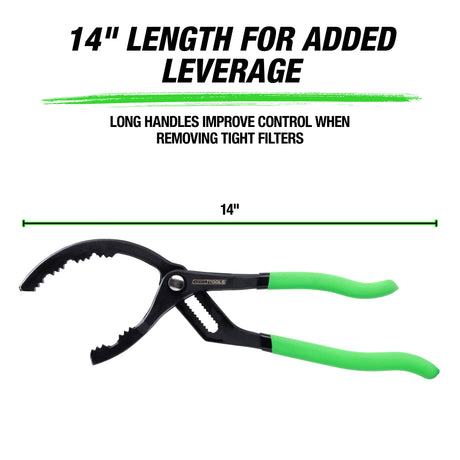 OEMTOOLS 87192 14in. Quick-Adjust Oil Filter Pliers Additional Image 5