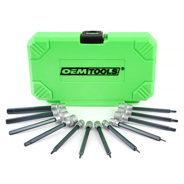 OEMTOOLS 23563 12 Piece Extra Long Hex Bit Socket Set (SAE) Main Image