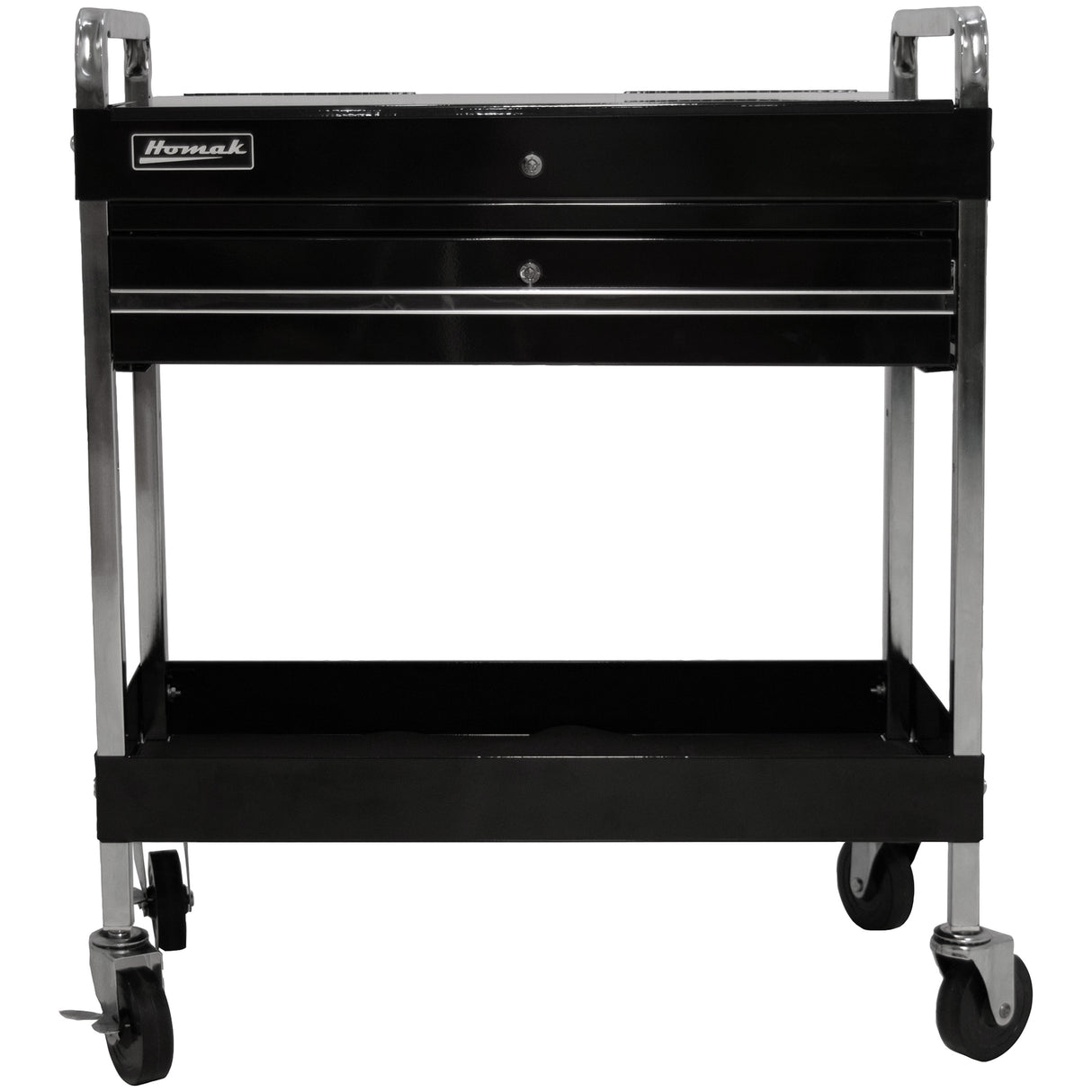 Homak 32in. Professional 1 Drawer Service Cart - Black Additional Image 1