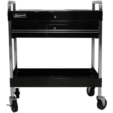Homak 32in. Professional 1 Drawer Service Cart - Black Additional Image 1