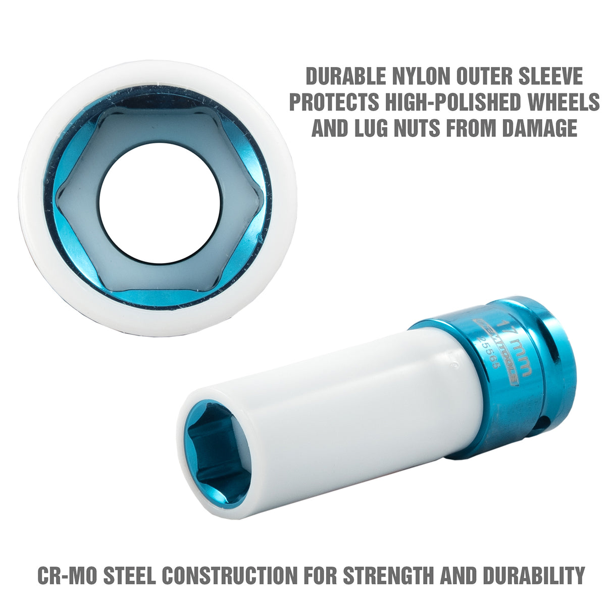 OEMTOOLS 25565 1/2in. Drive 17 mm Non-Marring Lug Nut Socket Additional Image 3