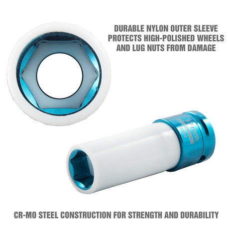 OEMTOOLS 25565 1/2in. Drive 17 mm Non-Marring Lug Nut Socket Additional Image 3