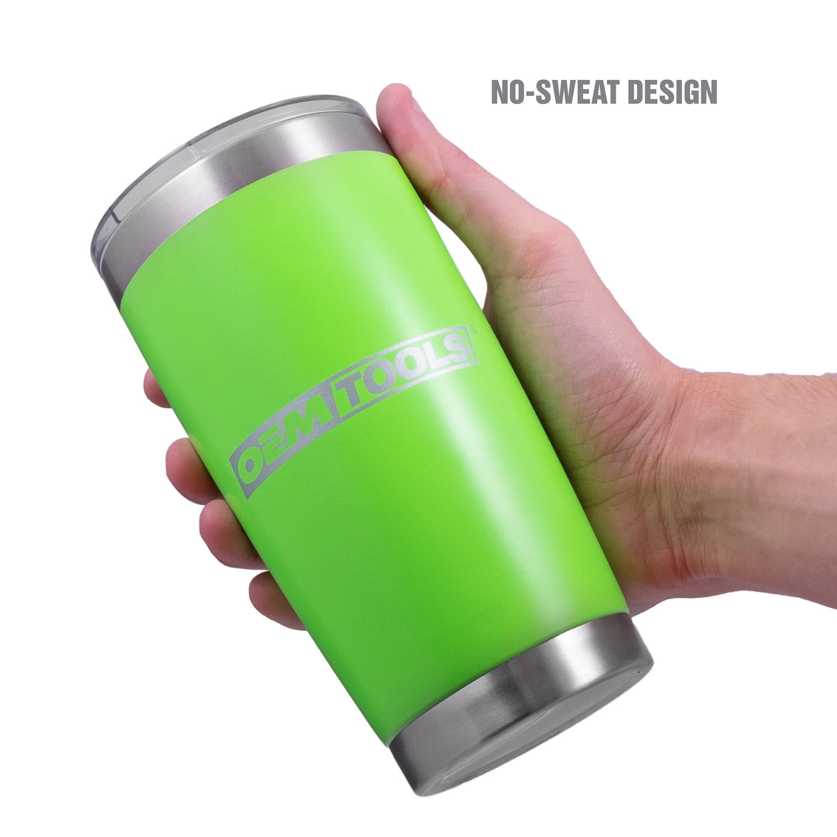 OEMTOOLS 26046  20 Oz. Stainless Steel Double Wall Tumbler - Green Additional Image 4