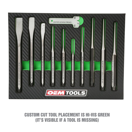 OEMTOOLS 23996 11 Piece Punch and Chisel Set Additional Image 2
