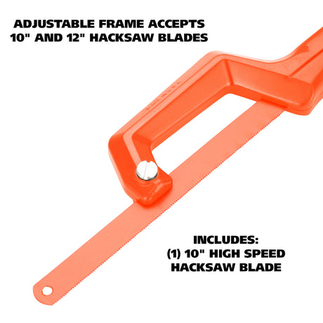 GreatNeck HF10 Adjustable Close Quarter Hacksaw (10 Inch) Additional Image 3