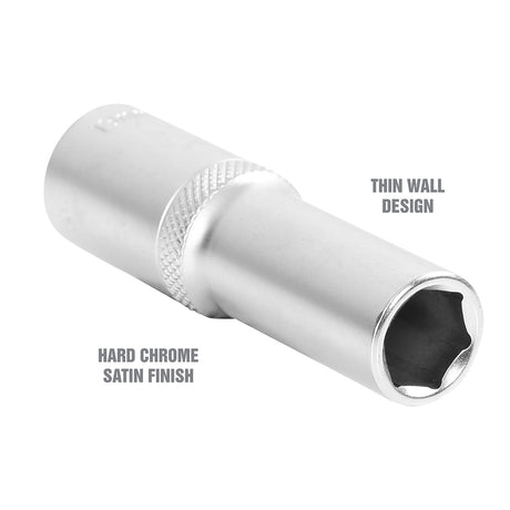 OEMTOOLS 22443 1/2 Inch Drive 6 Pt. Deep Wall Socket (13 mm) Additional Image 2