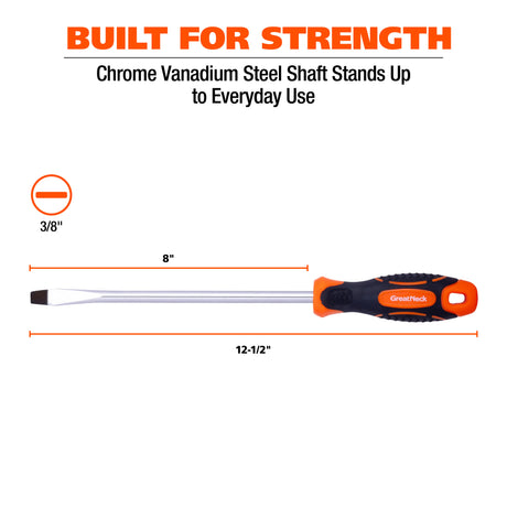 GreatNeck 21826 3/8in. x 8in. Slotted Screwdriver Additional Image 4