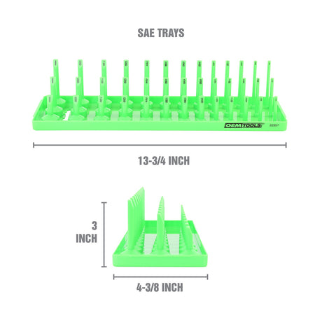 OEMTOOLS 22357 3 Post Socket Tray - 3/8in. Drive (SAE) Additional Image 1