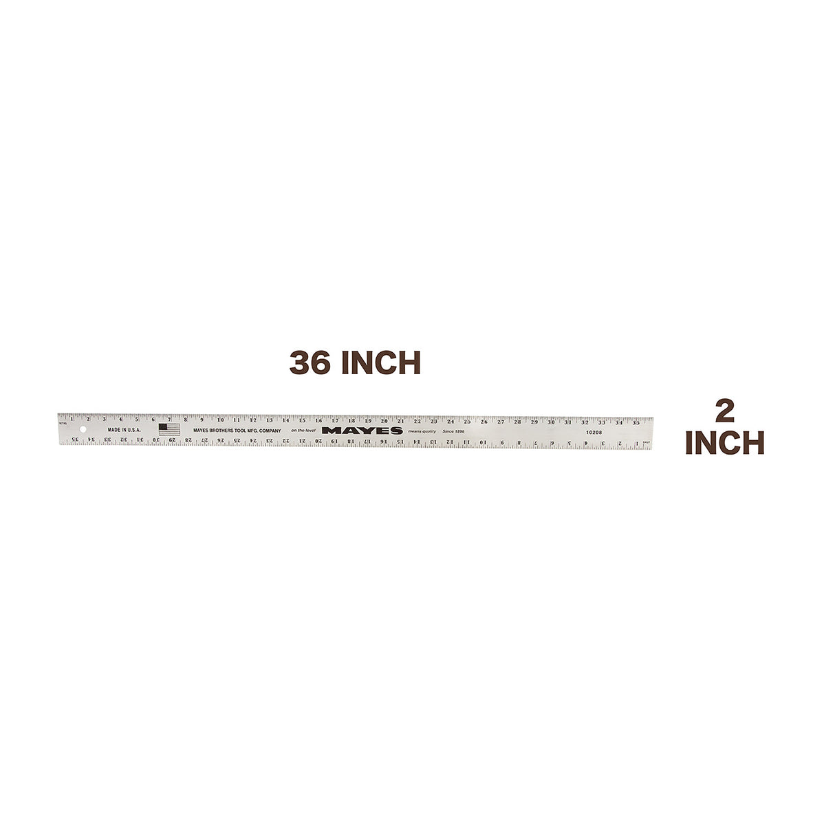 Mayes 10208 Aluminum Straight Edge Ruler (36 x 2 Inch) Additional Image 1