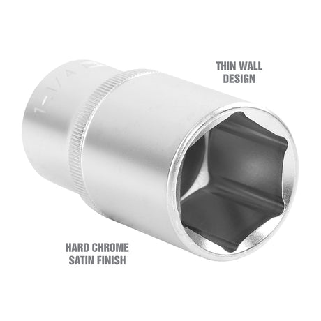 OEMTOOLS 22431 1/2 Inch Drive 6 Pt. Deep Wall Socket (1-1/4 Inch) Additional Image 2