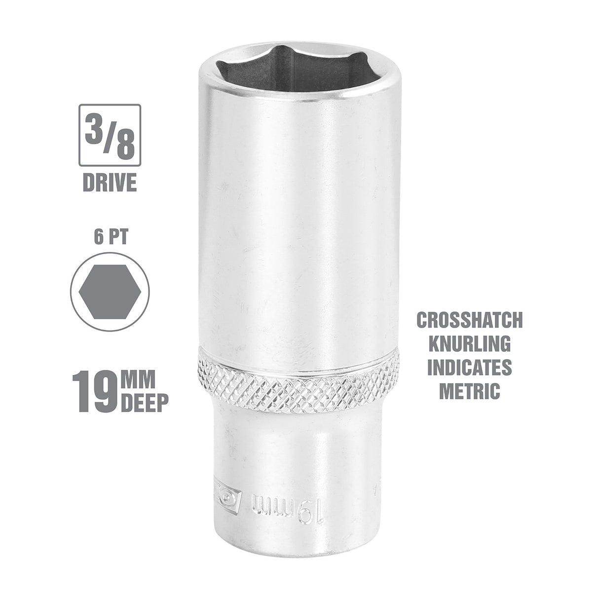 OEMTOOLS 22333 19 mm 3/8 Inch Drive Deep Socket Additional Image 1
