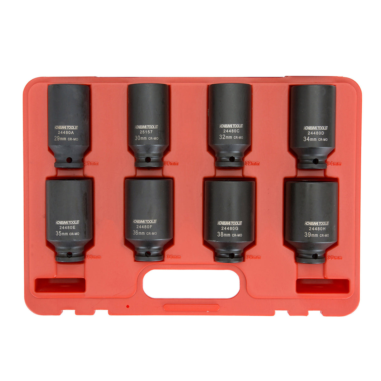 OEMTOOLS 24480 8 Piece 12 Pt. Axle Nut Socket Set Additional Image 1