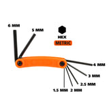 GreatNeck HEK7M Folding Hex Key Set (7 Piece Metric) Additional Image 2