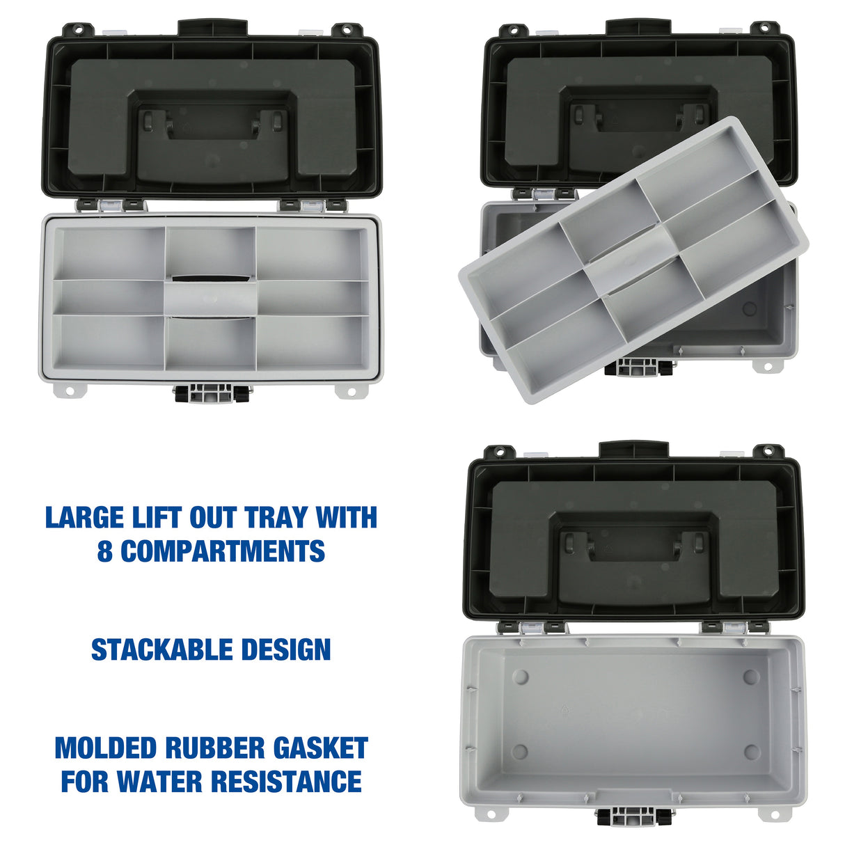 Sheffield 12670 13in. Tackle Box - Green/Gray Additional Image 4