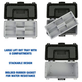 Sheffield 12670 13in. Tackle Box - Green/Gray Additional Image 4