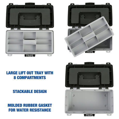 Sheffield 12670 13in. Tackle Box - Green/Gray Additional Image 4