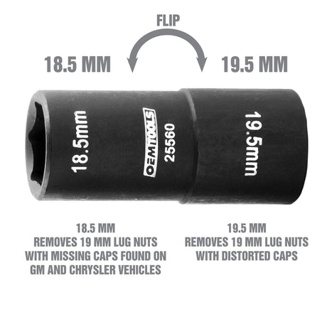 OEMTOOLS 25560 18.5 x 19.5MM Flip Socket Additional Image 1