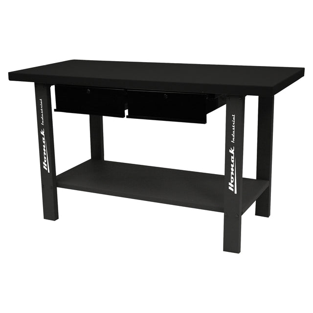 Homak GW00550170 59″ Industrial Steel Workbench With 2 Drawers Main Image