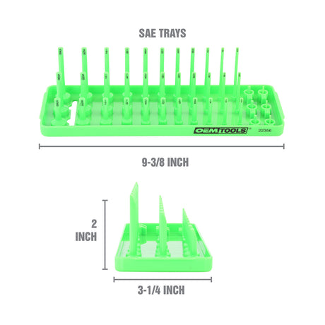 OEMTOOLS 22356 3 Post Socket Tray - 1/4in. Drive (SAE) Additional Image 1
