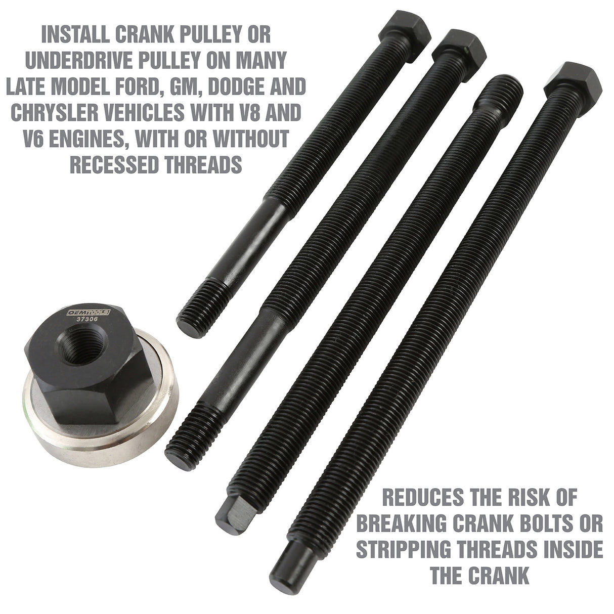 OEMTOOLS 37406 Long Reach Harmonic Balancer/Pulley Installer for GM, Ford & Chrysler Additional Image 3
