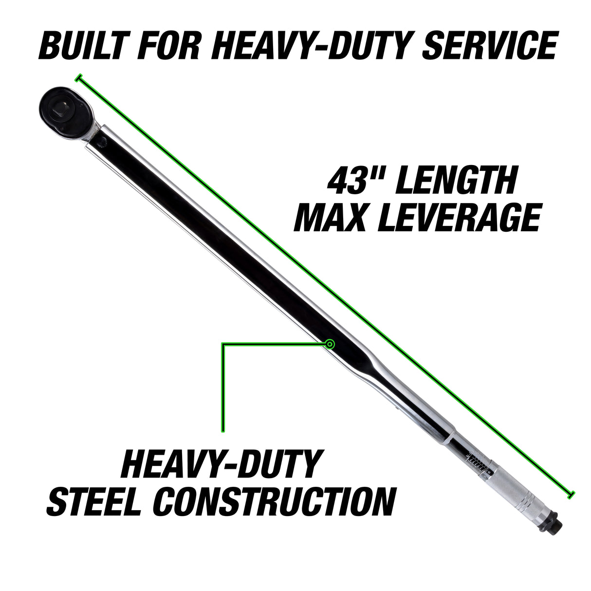 OEMTOOLS 25688 3/4in. Drive Click Torque Wrench (100-600 Ft/Lb; 135.5-813.5Nm) Additional Image 4