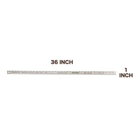 Mayes 10189 Straight Edge Aluminum Yardstick (36 Inch x 1 Inch) Additional Image 1