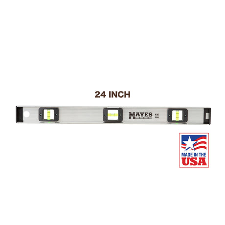 Mayes 10112 Aluminum I-Beam Level (24 Inch) Additional Image 1