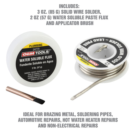 OEMTOOLS 24770 Plumbing Solder and Flux Kit Additional Image 1