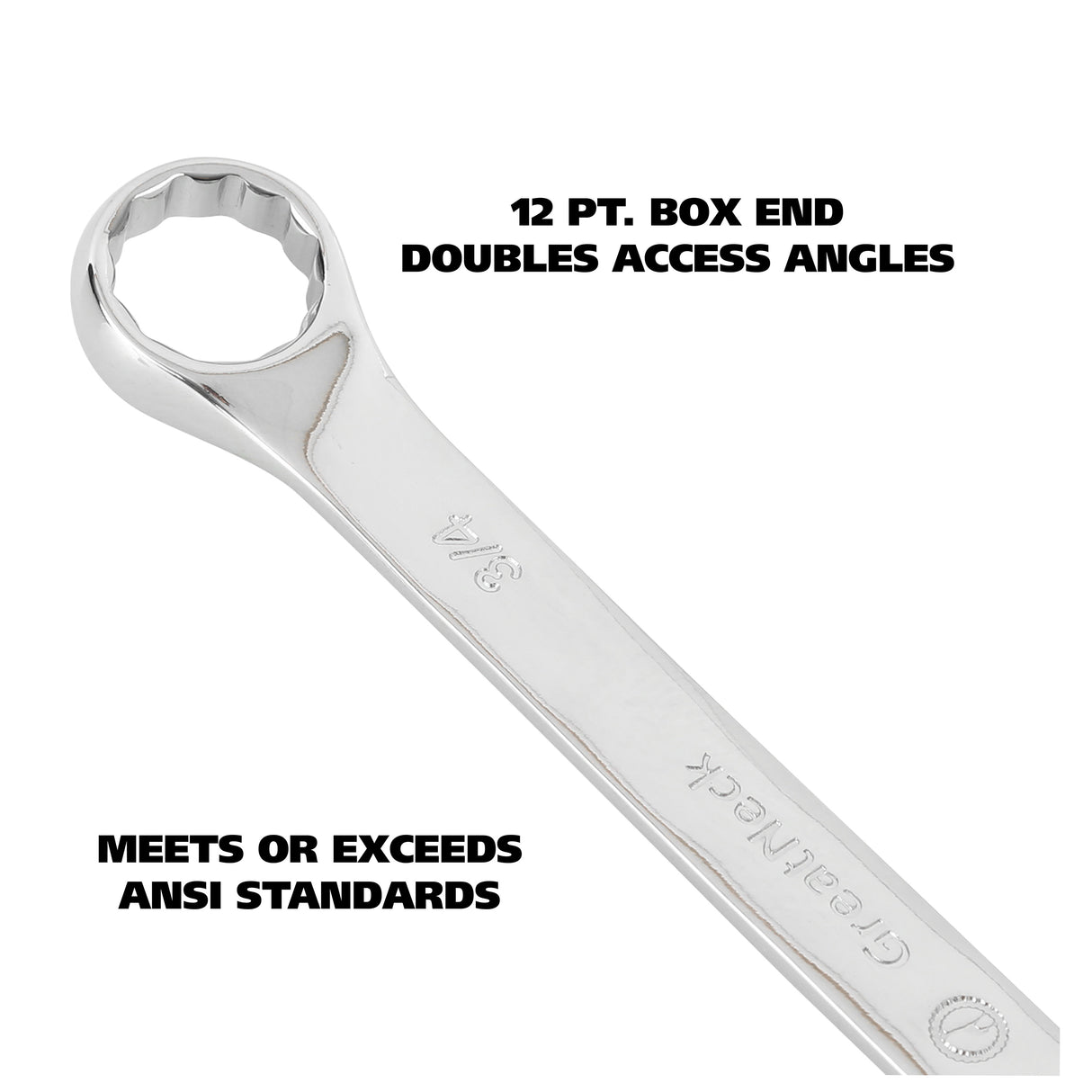 GreatNeck 51004 Combination Wrench SAE Set (11-Piece) with Rack Additional Image 3